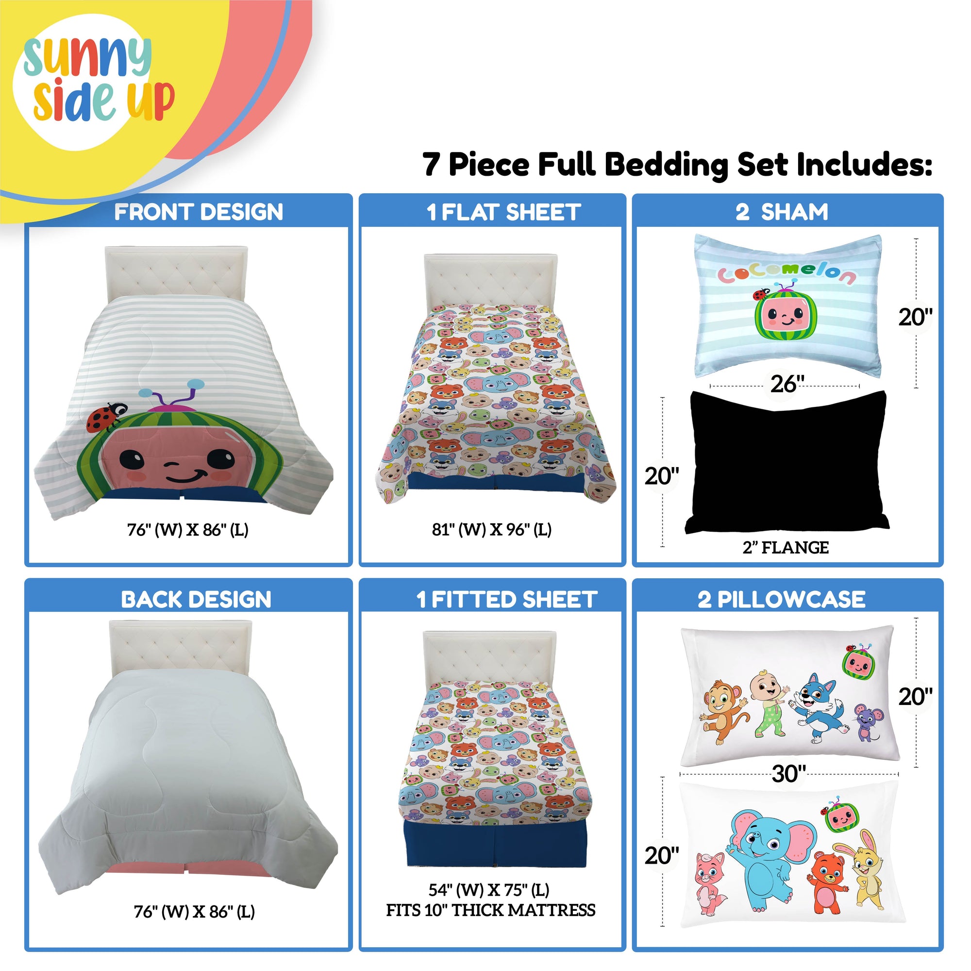 Sunny Side Up CoComelon Bed Set