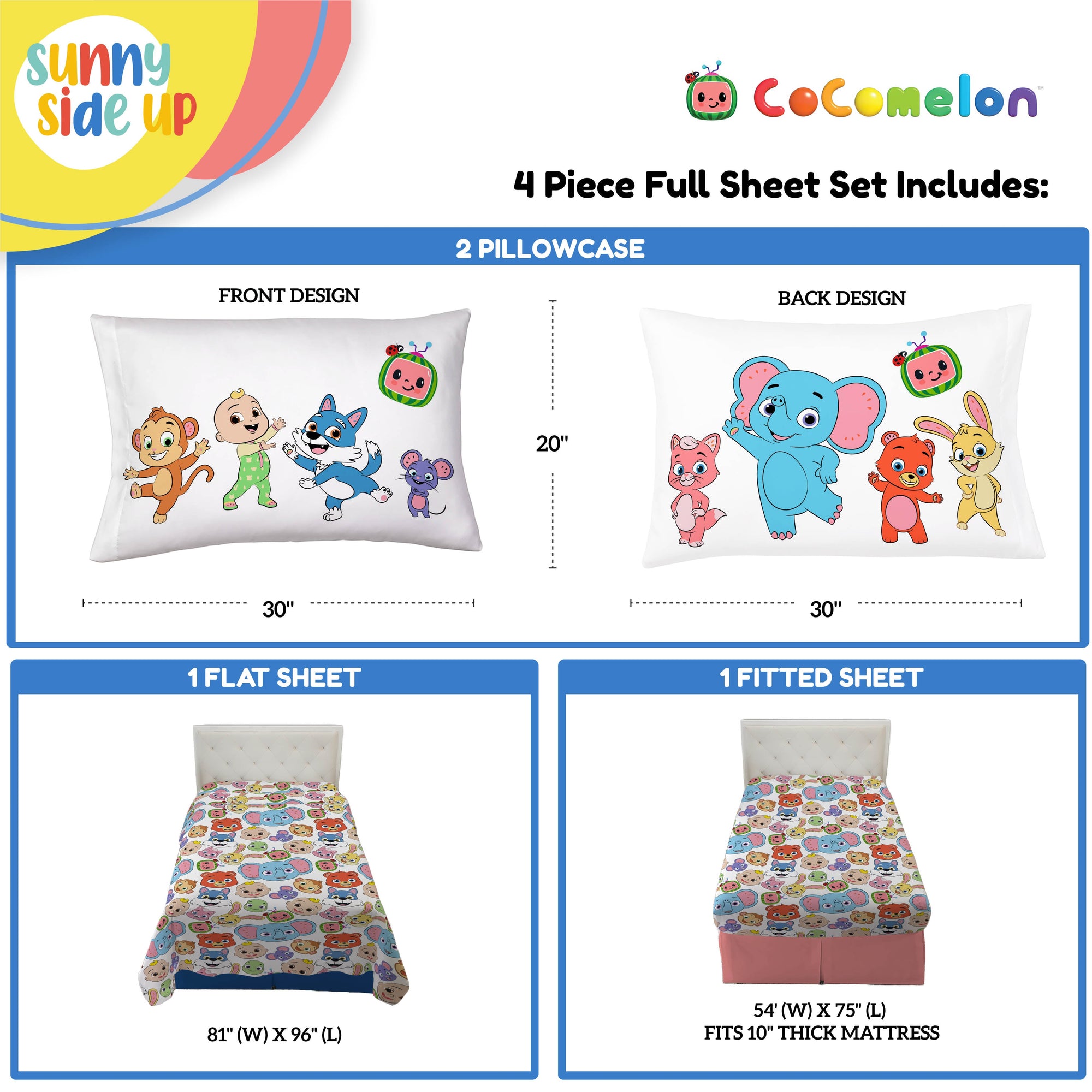 Sunny Side Up CoComelon Sheet Set