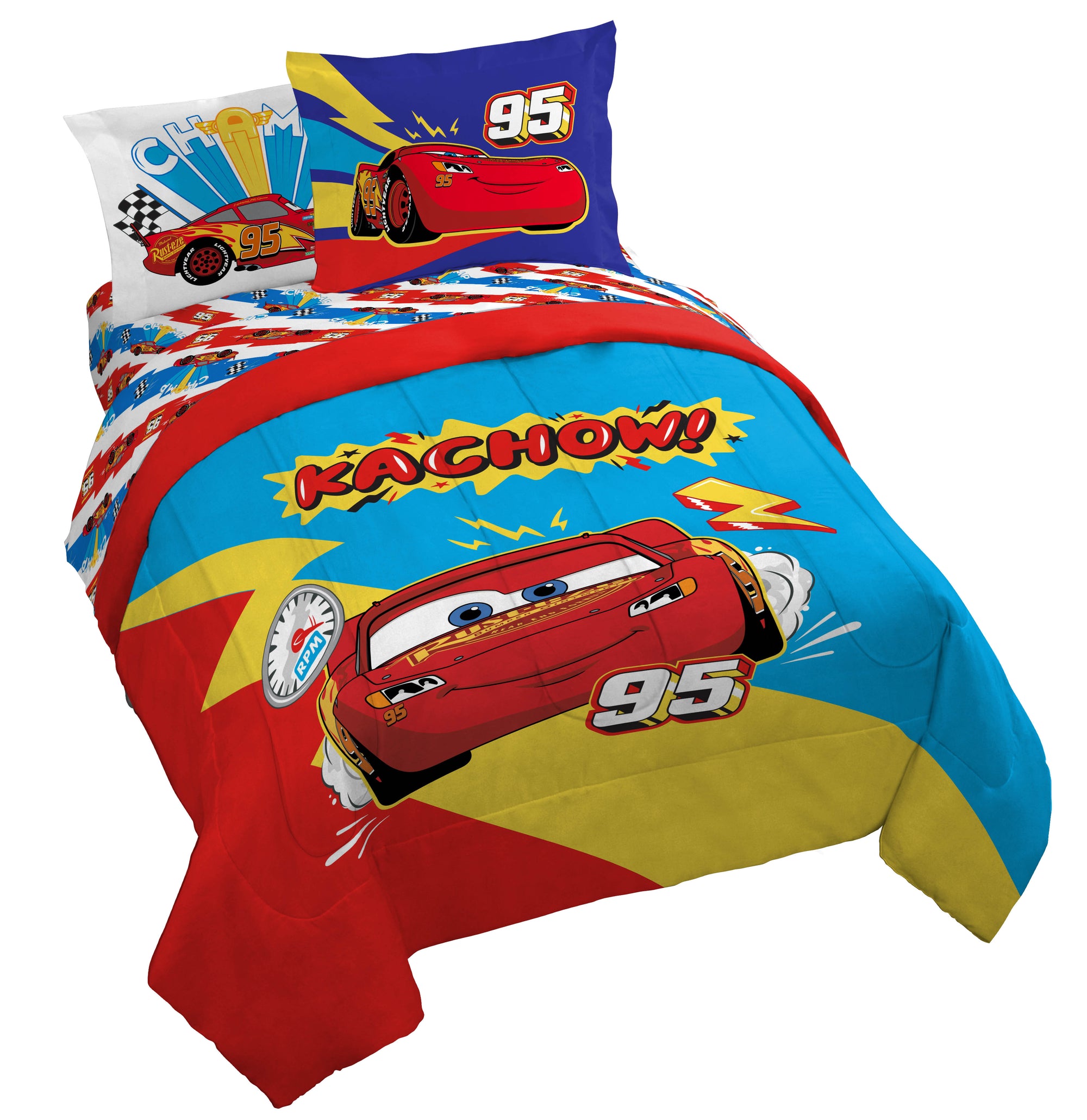 Sunny Side Up Disney Pixar Cars Bed Set with Sham