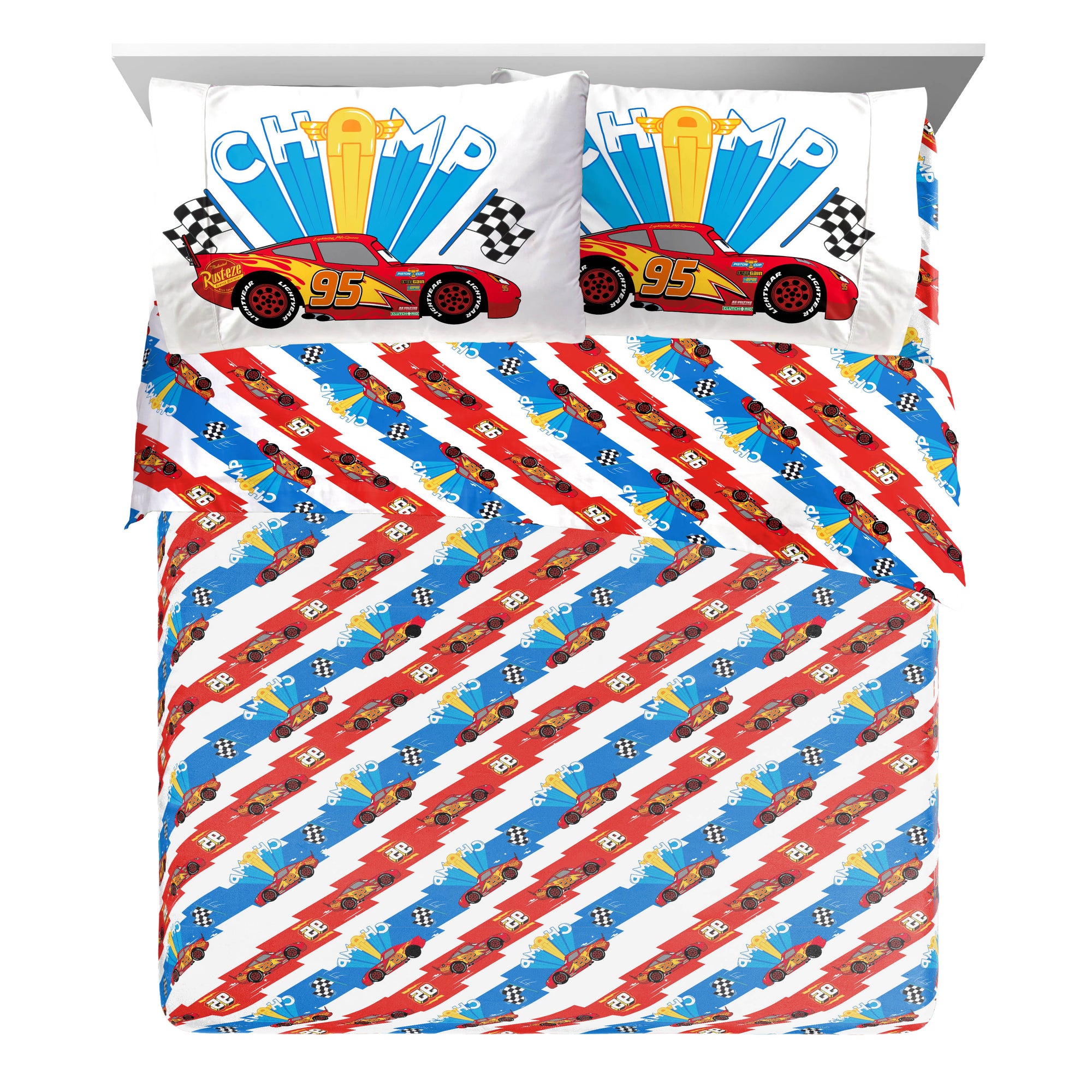 Sunny Side Up Disney Pixar Cars Bed Set with Sham