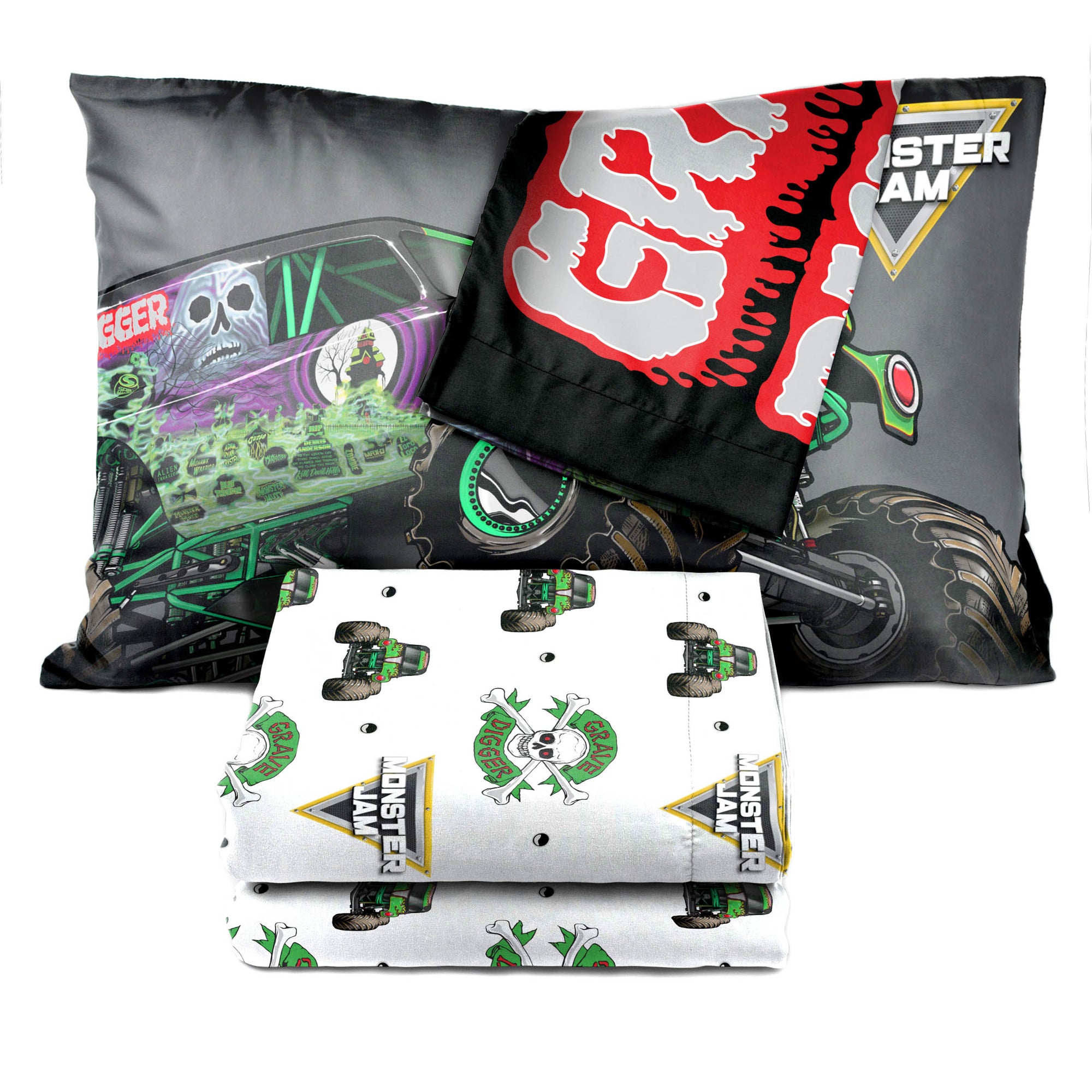 Sunny Side Up Monster Jam Grave Digger Sheet Set