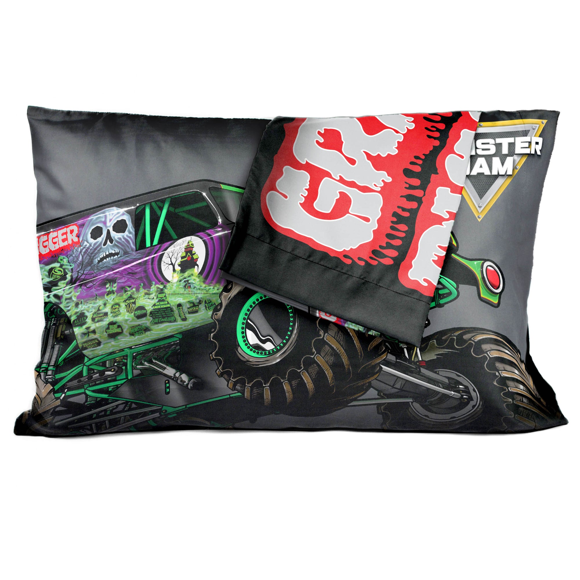 Sunny Side Up Monster Jam Grave Digger 2 Pack Pillowcase