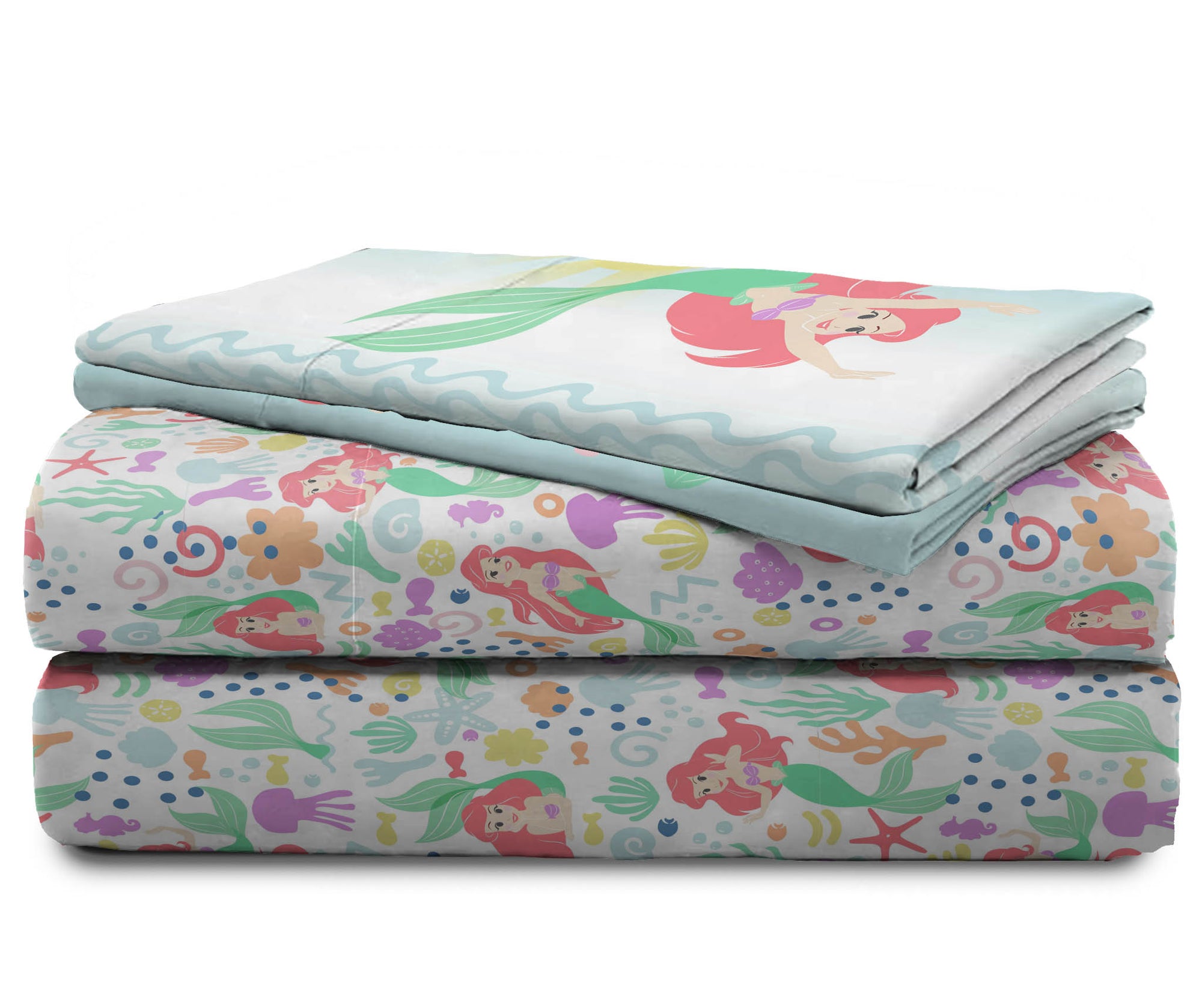 Sunny Side Up Disney The Little Mermaid Pastel Life Bed Set with Sham