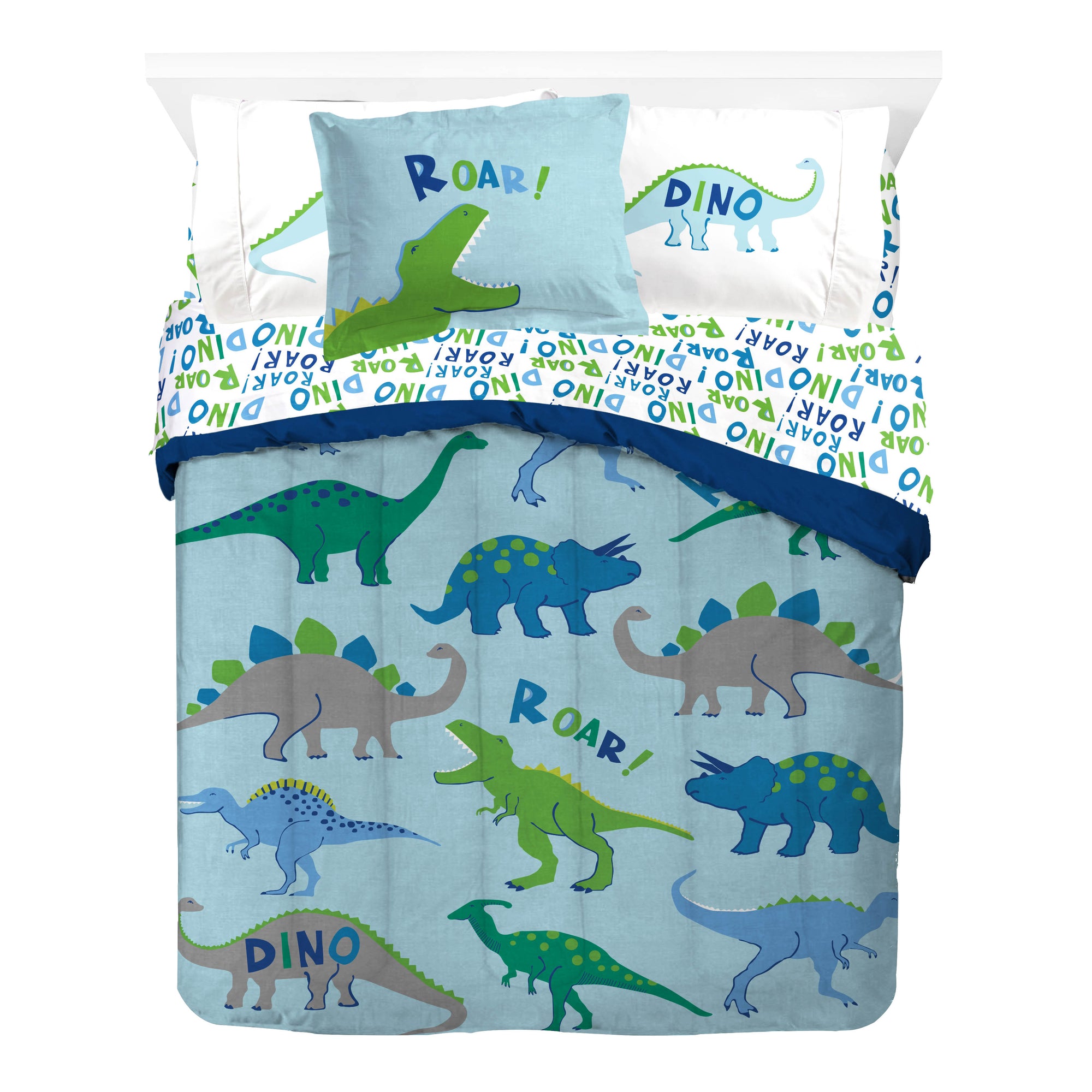 Sunny Side Up Dino Roar Bed Set