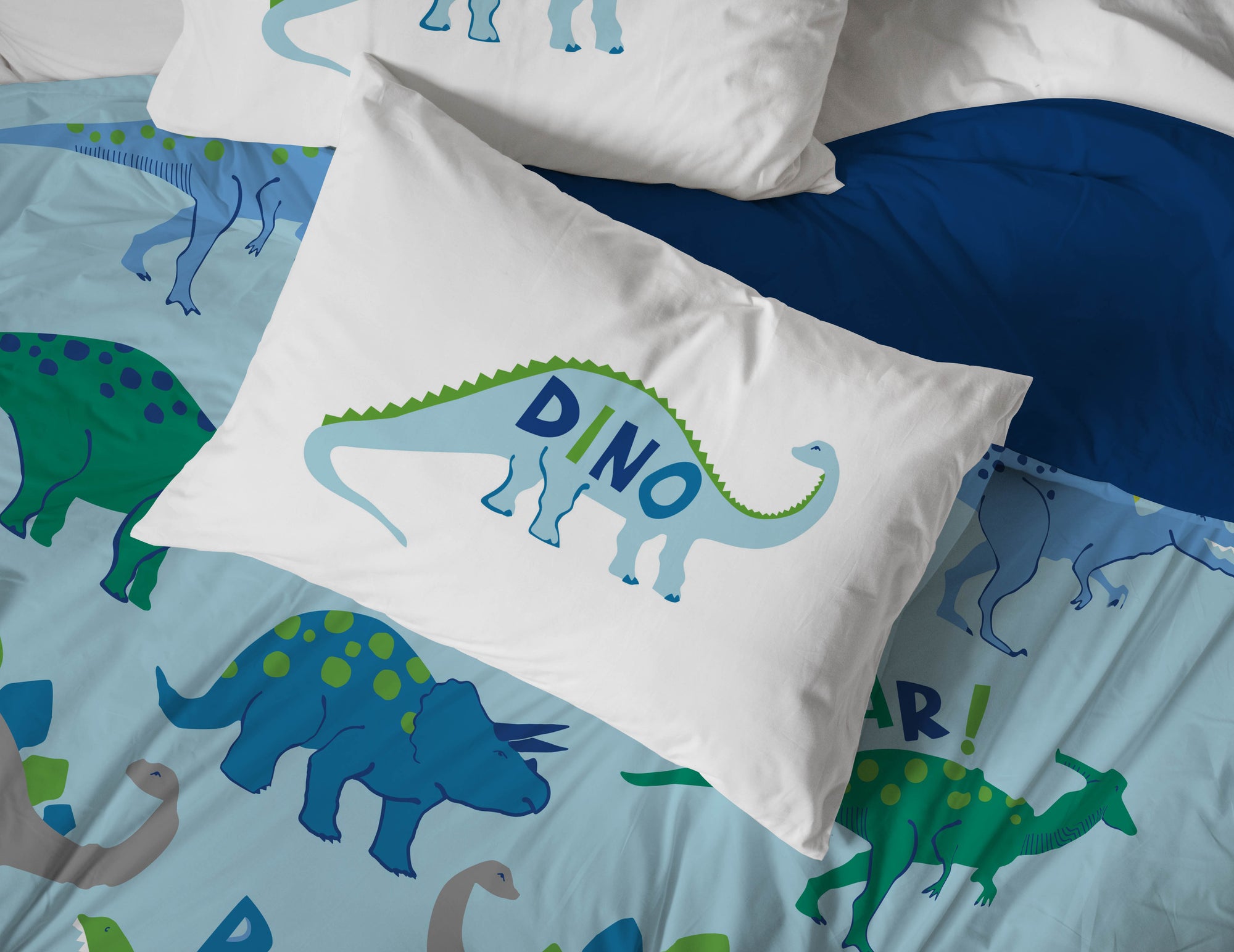 Sunny Side Up Dino Roar Bed Set