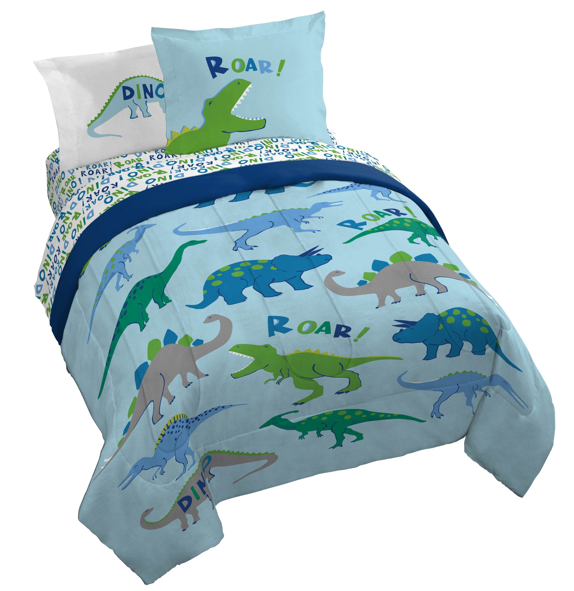 Sunny Side Up Dino Roar Bed Set