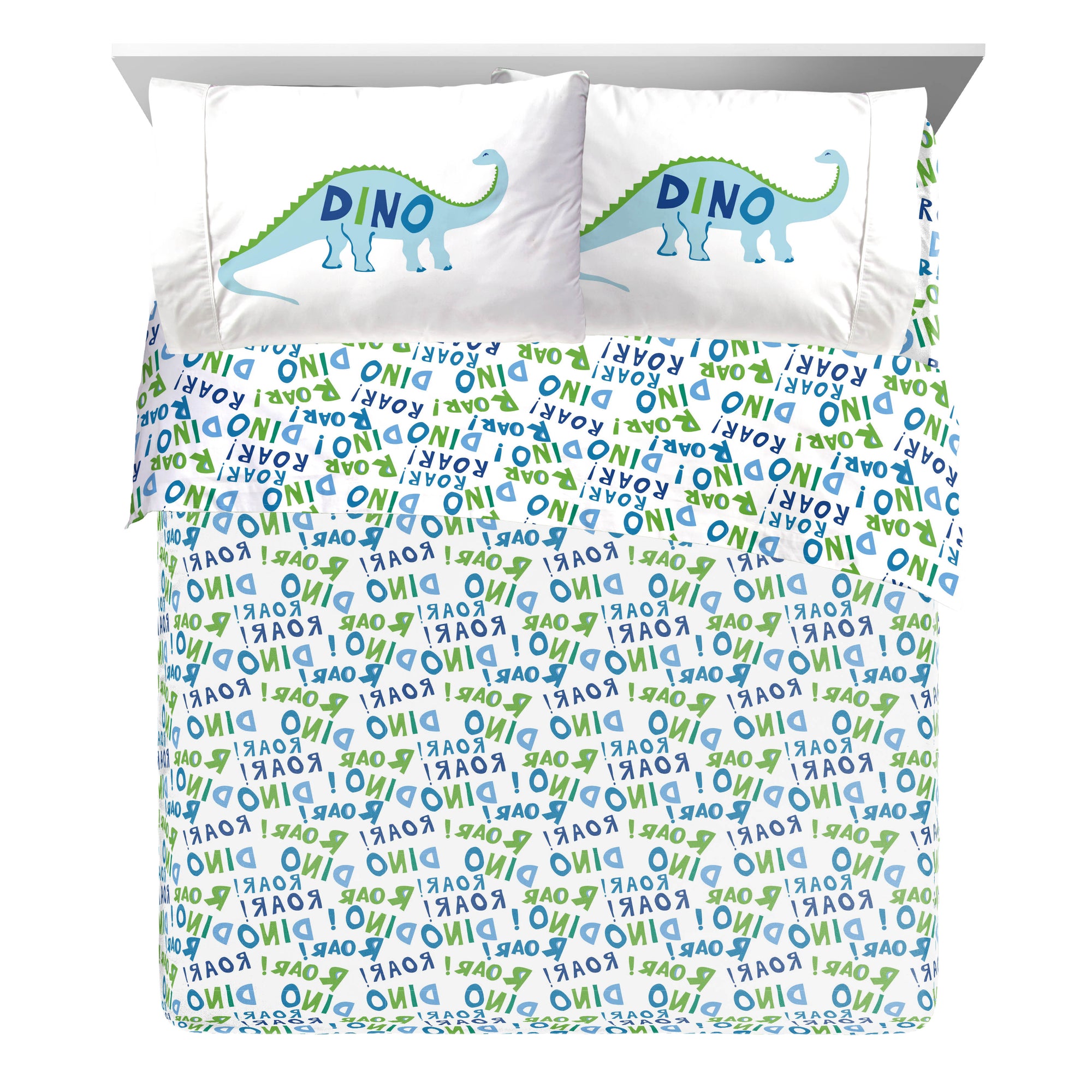 Sunny Side Up Dino Roar Bed Set