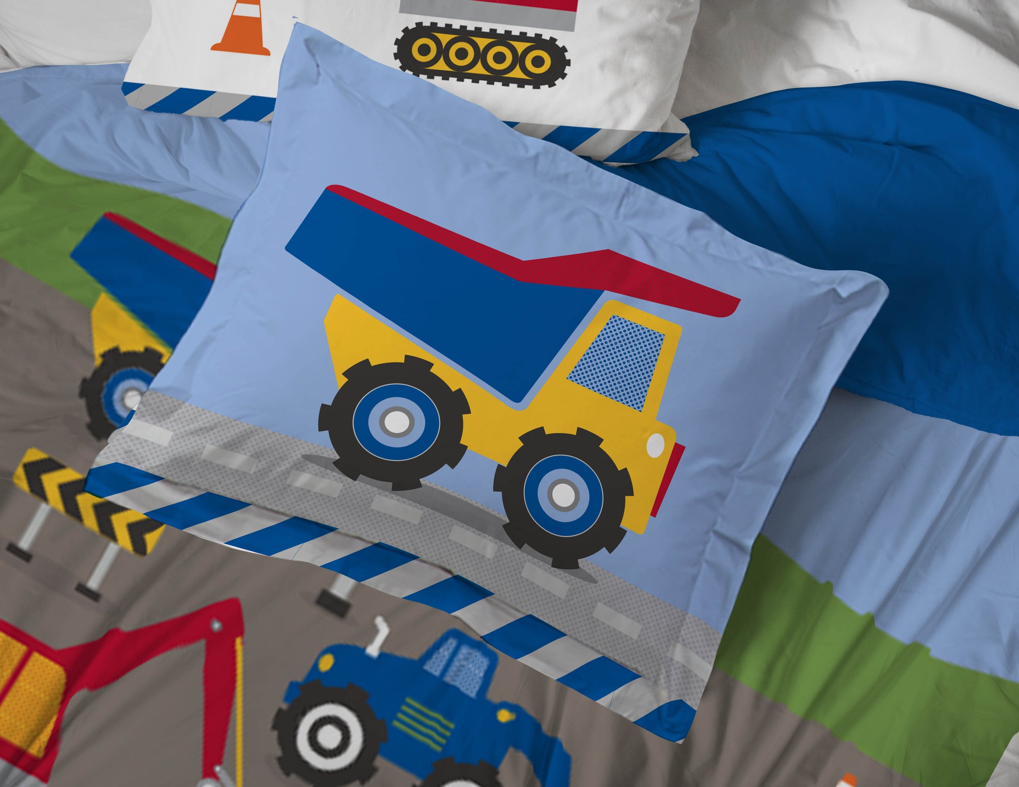 Sunny Side Up Construction Zone Bed Set