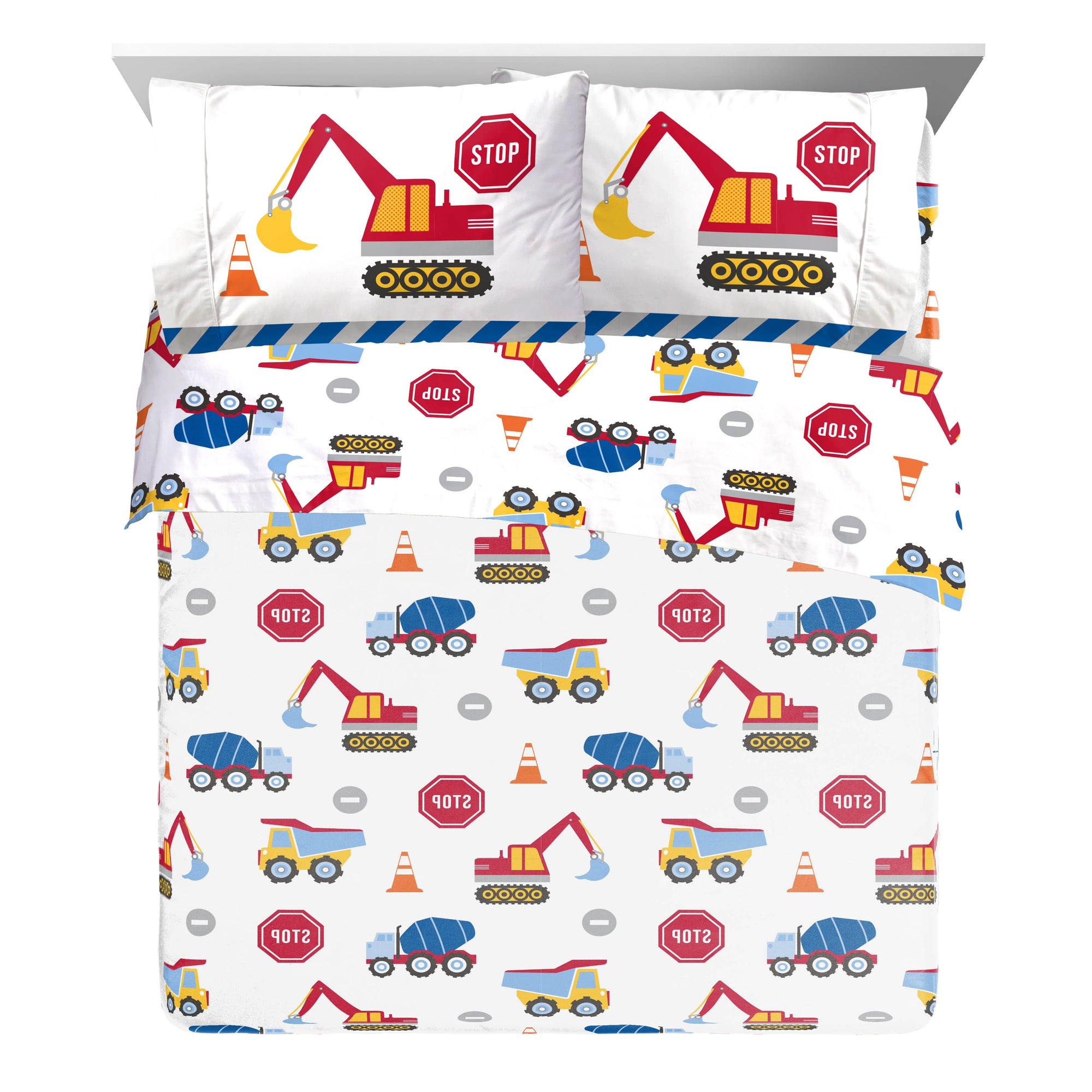 Sunny Side Up Construction Zone Bed Set