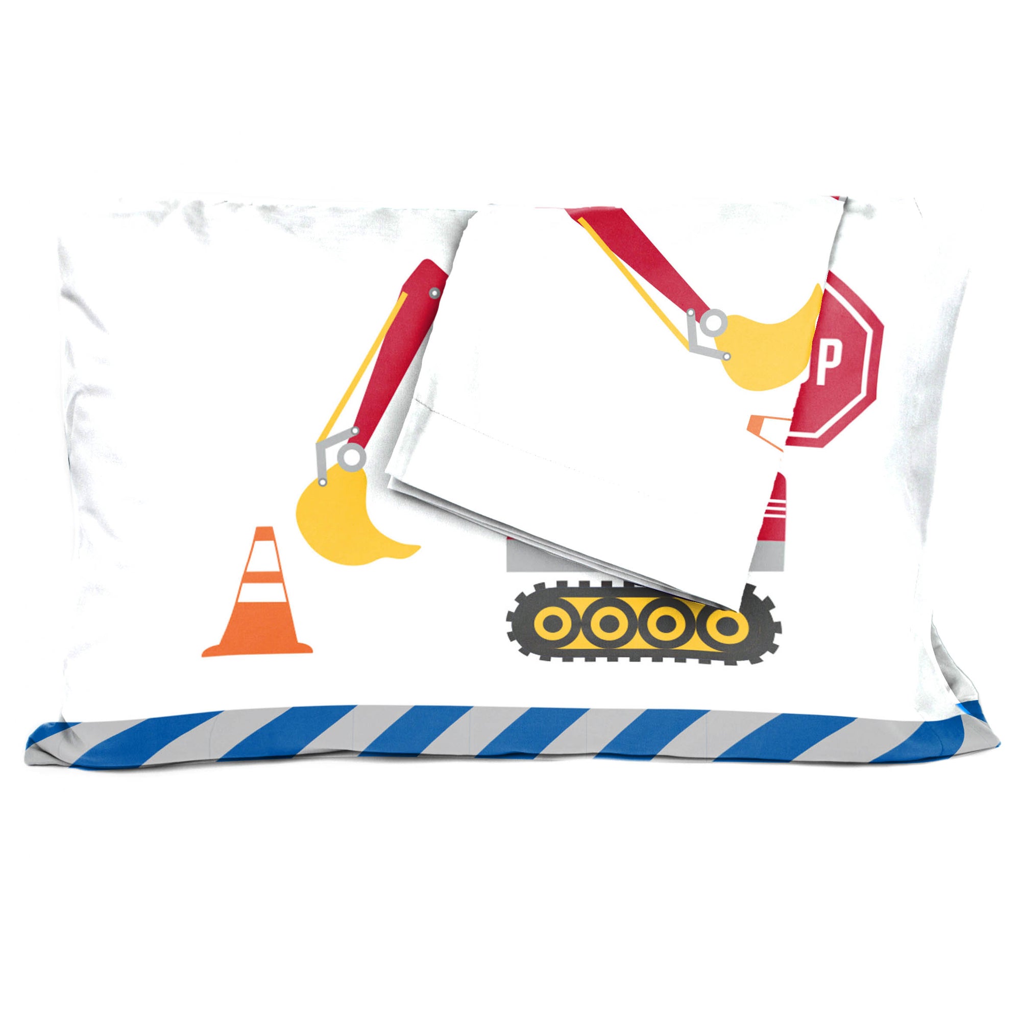 Sunny Side Up Construction Zone 2 Pack Pillowcase