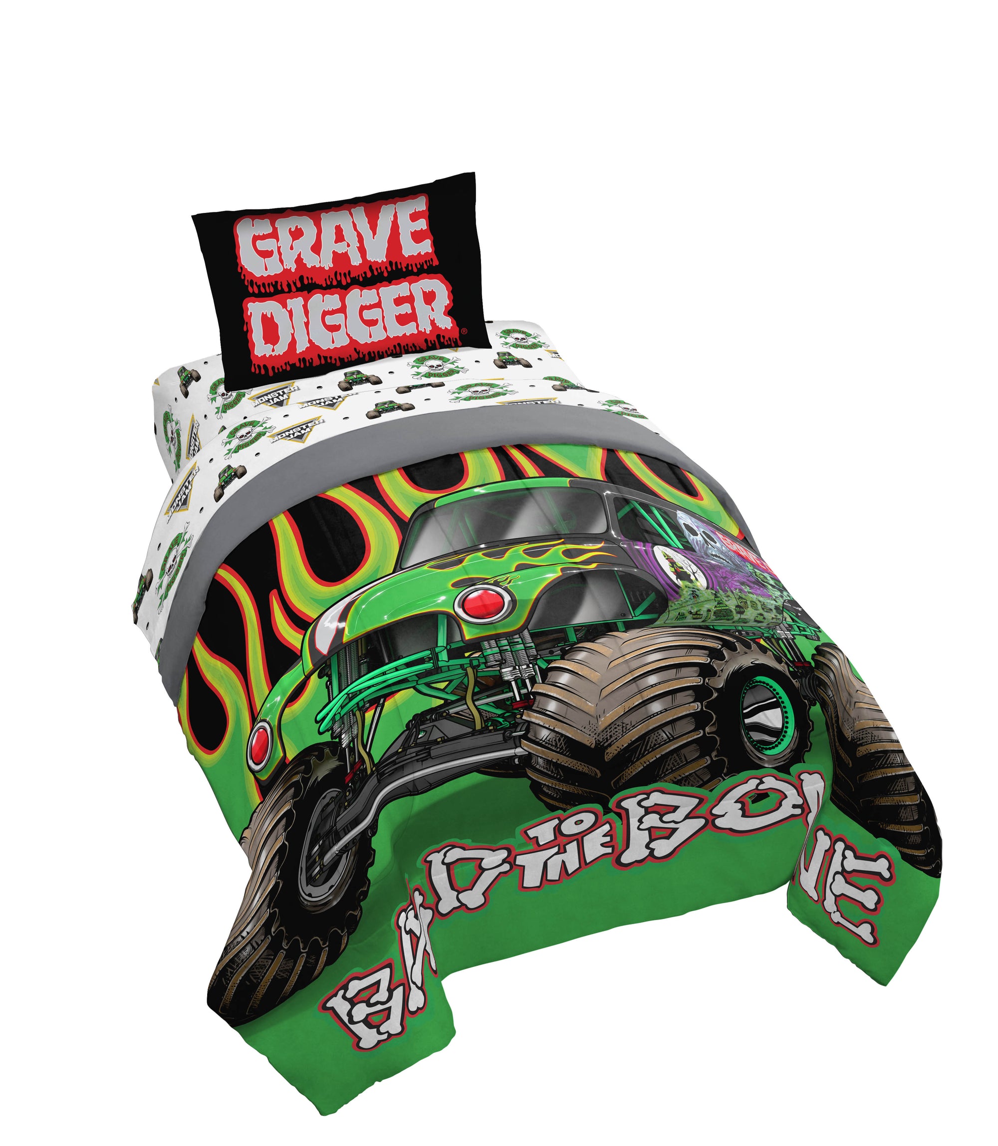 Sunny Side Up Monster Jam Grave Digger Bed Set