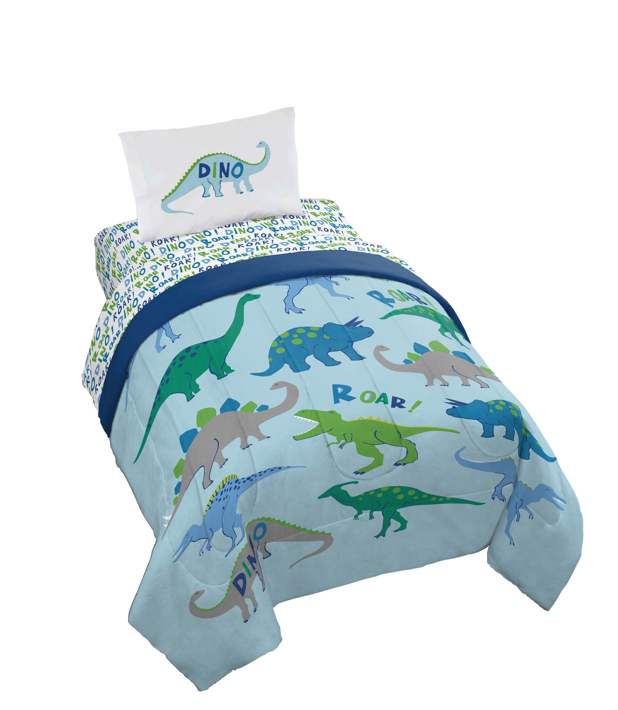 Sunny Side Up Dino Roar Bed Set