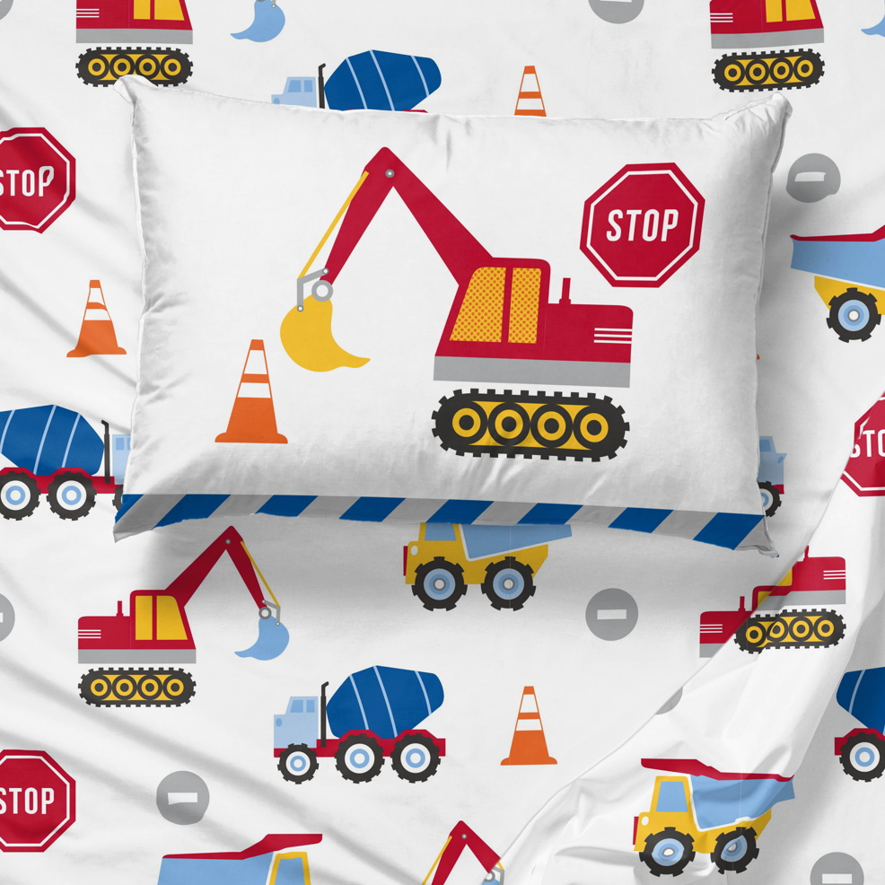 Sunny Side Up Construction Zone Sheet Set